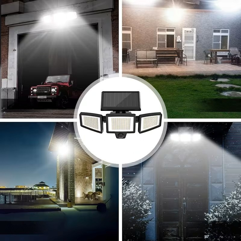 Solar-Wandleuchte mit Bewegungssensor – Helle Außenbeleuchtung mit 3 Lichtmodi | Wetterfest IP44 für Garten, Hof und Garage | Karnz