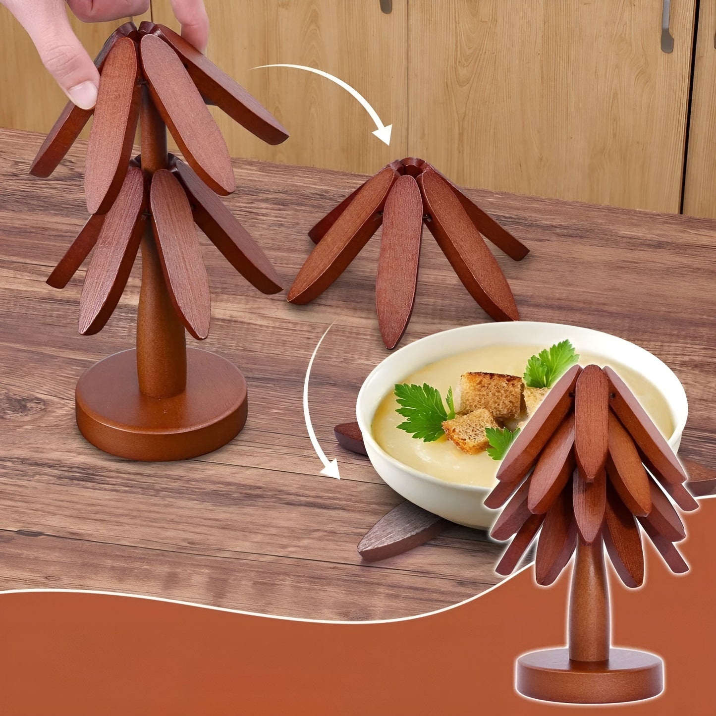 Faltbarer Weihnachtsbaum-Untersetzer – Dekorativ & Praktisch | Ideal für Getränke & Feiertage
