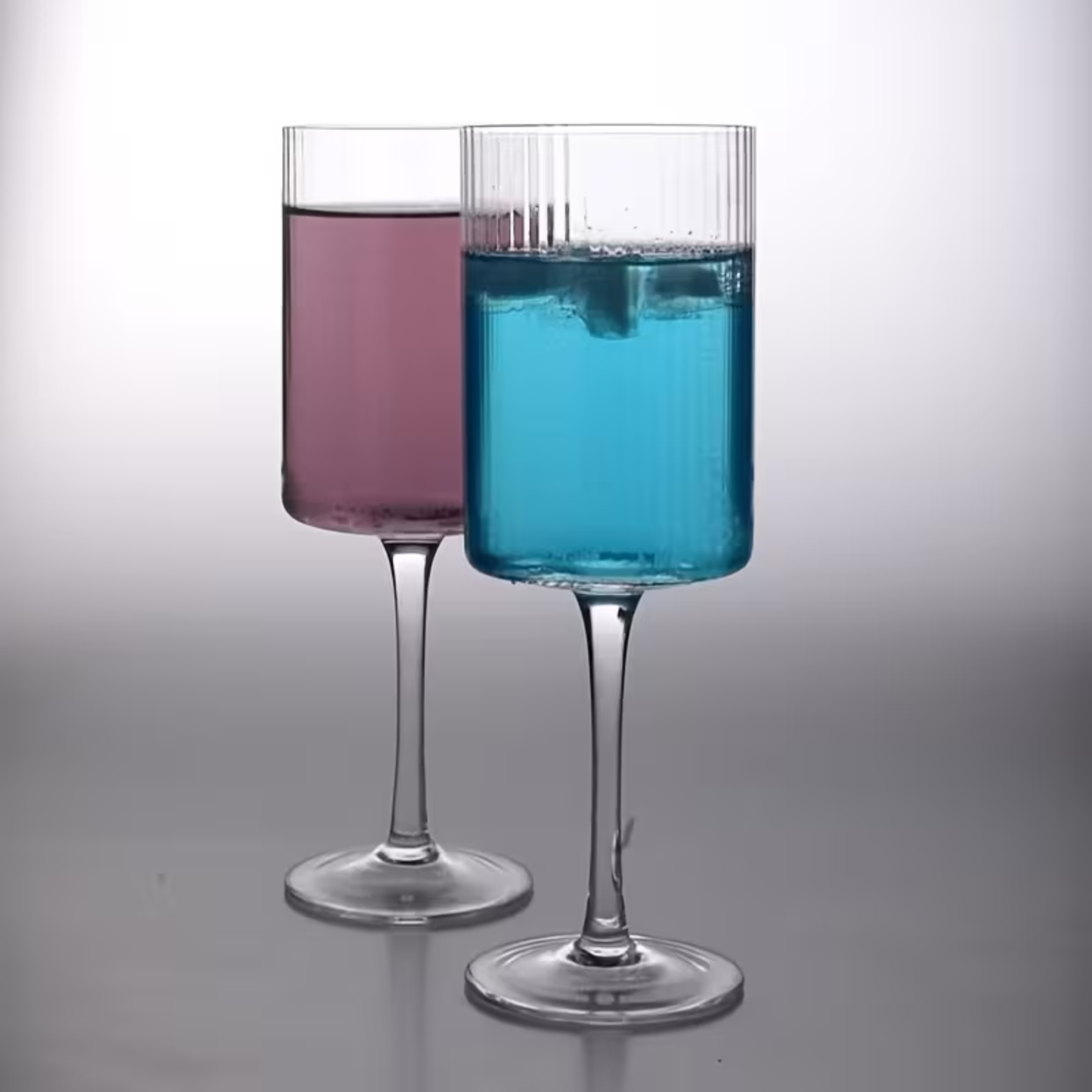 Kristallglas mit Vintage-Rillen – Transparent & Dekorativ | Elegantes Glas für den Alltag und die Tischkultur | Karnz