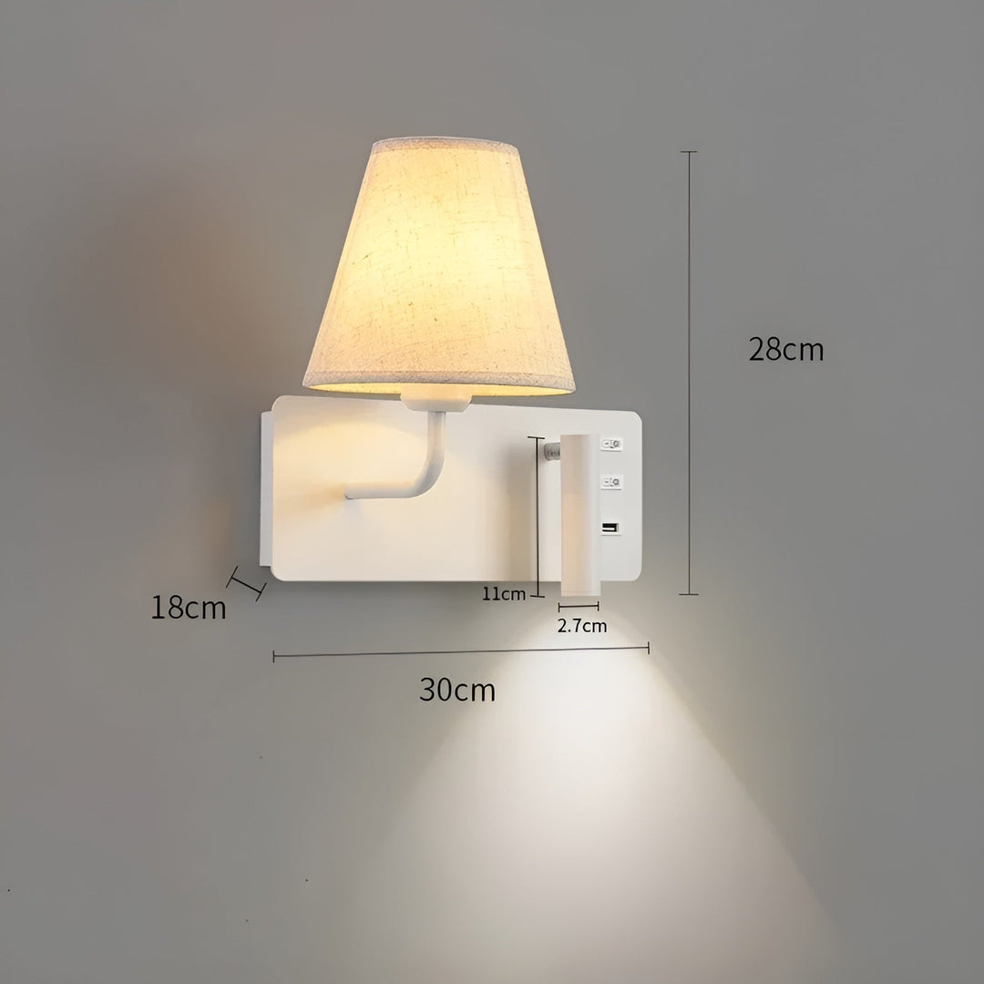 Leselampe mit Kerzenlichteffekt – Warmes, dekoratives Licht | Perfekt für das Schlafzimmer & Bett | Karnz