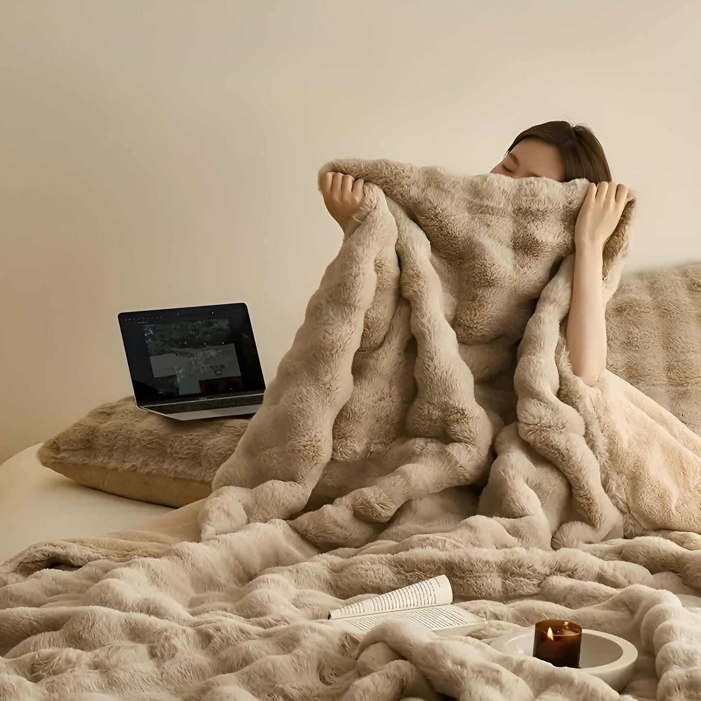 Fleece- und Fleece-Karnzanket – Extra weich und warm | Perfekt für Sofa und Schlafzimmer