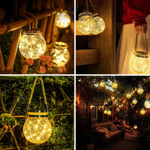 Solar Glass Globe Laterne Karnz