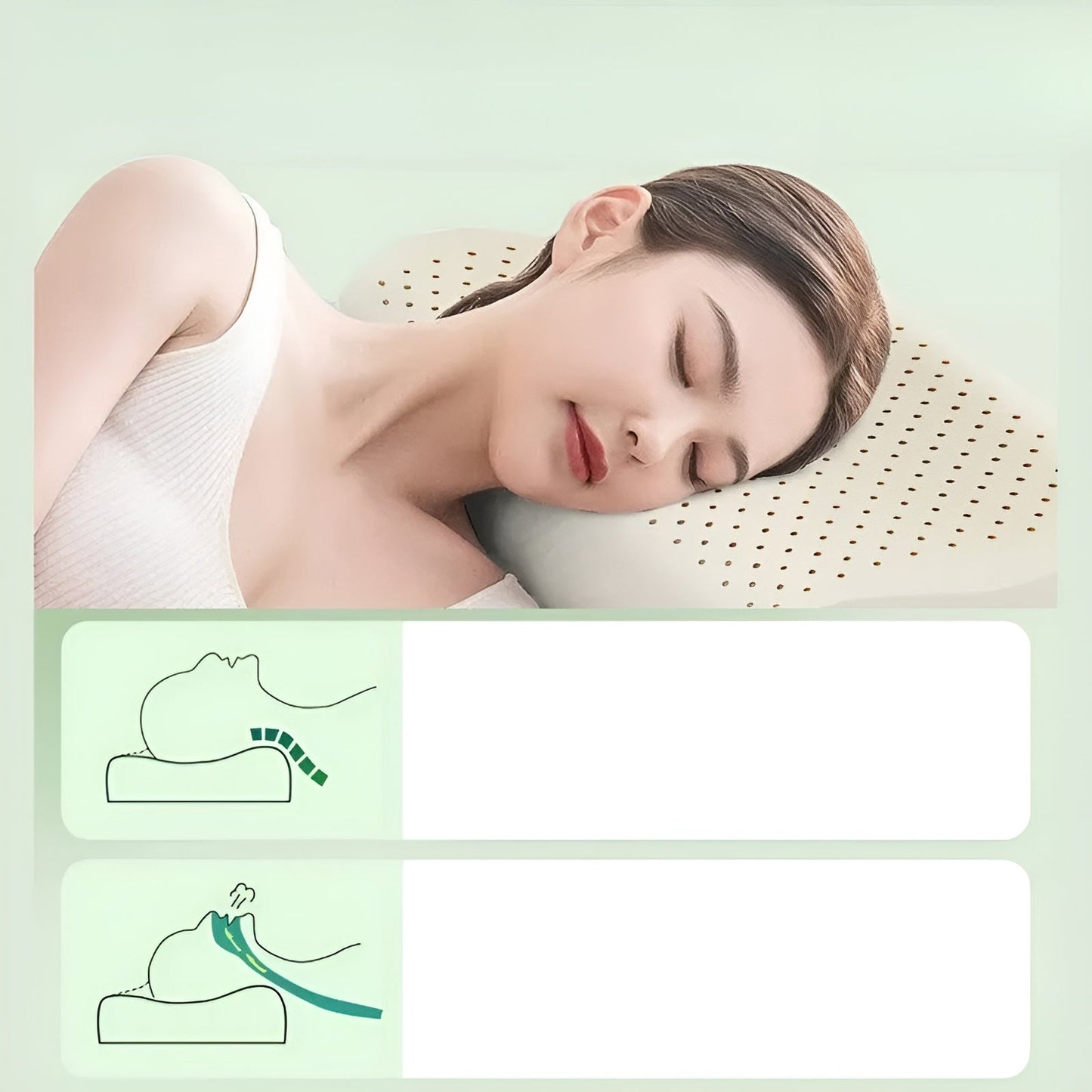 Thailändische natürliche Latex-Nackenstützkissen – Ergonomisch und atmungsaktiv | Perfekt für einen erholsamen Schlaf | Karnz