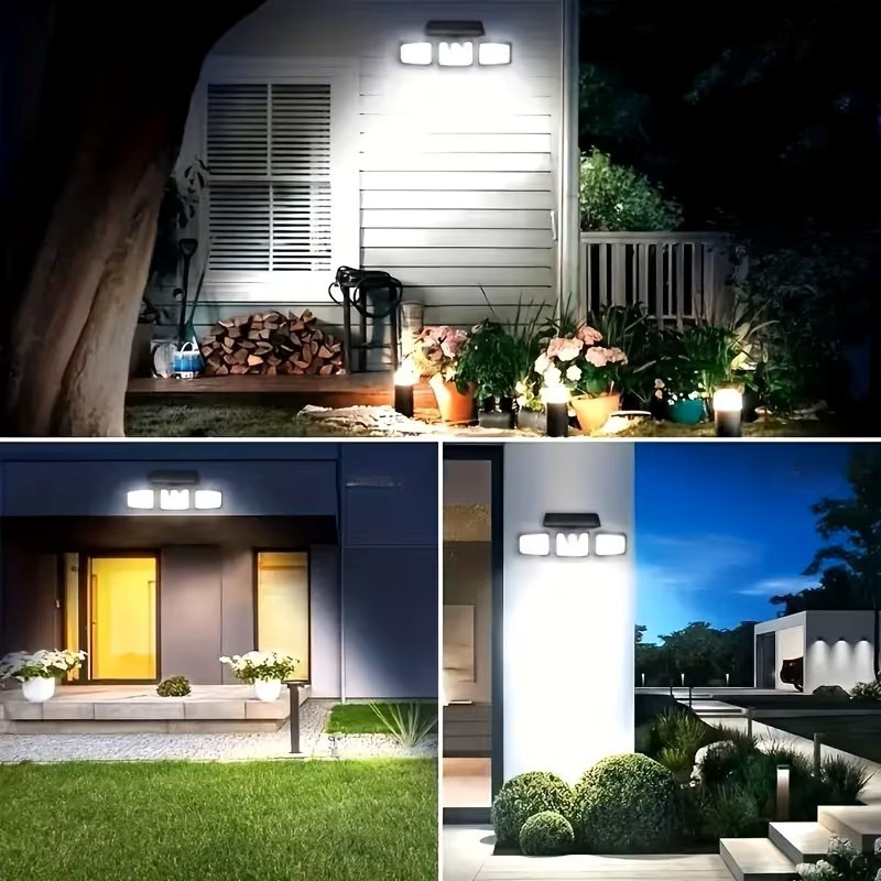Solar-Wandlampe mit Bewegungsmelder – Helle Außenbeleuchtung mit 3 Leuchtmodi | Wetterfest (IP44) für Garten, Hof und Garage