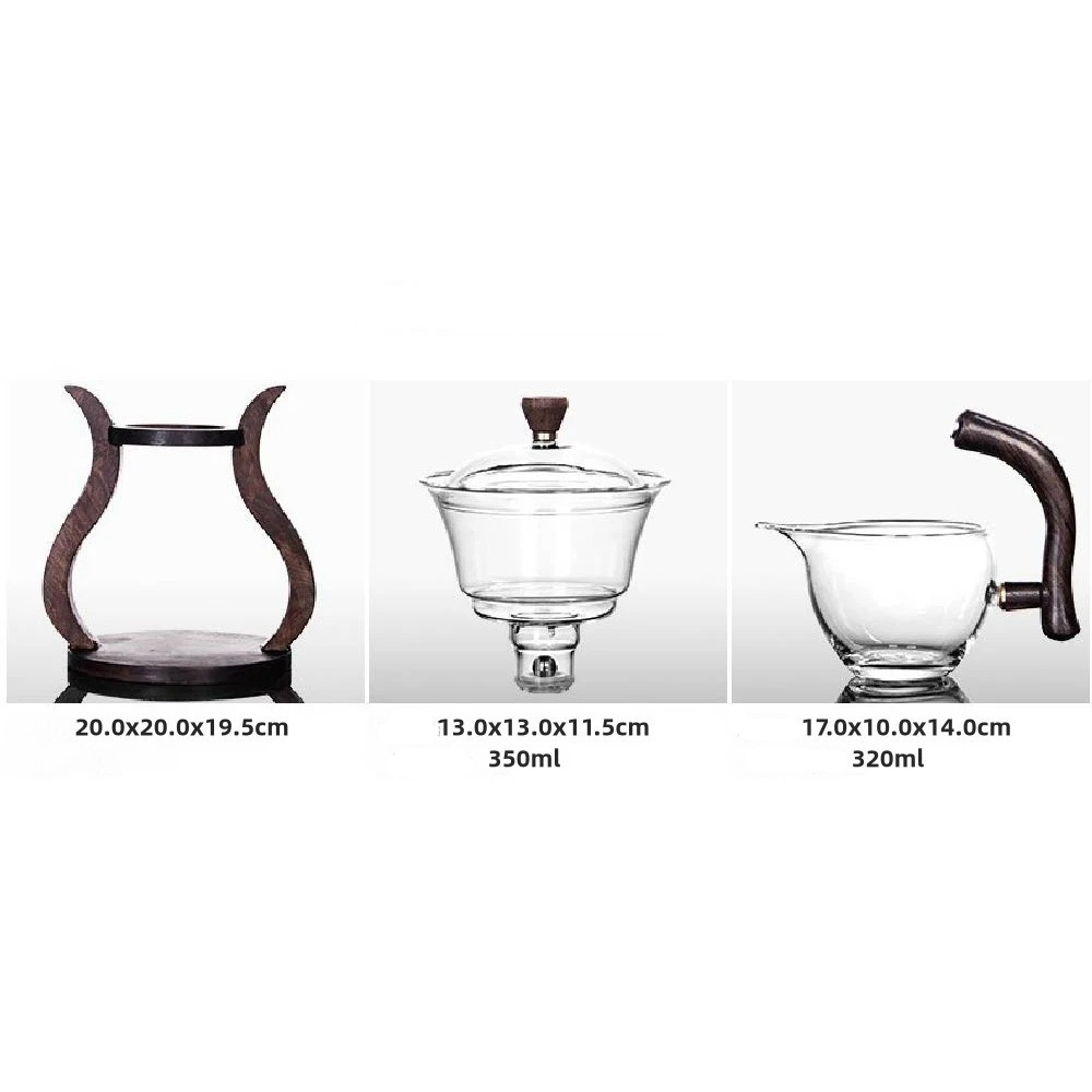 Teeservice aus Glas mit Magnetfluss – halbautomatische Kanne, hitzebeständig und elegant