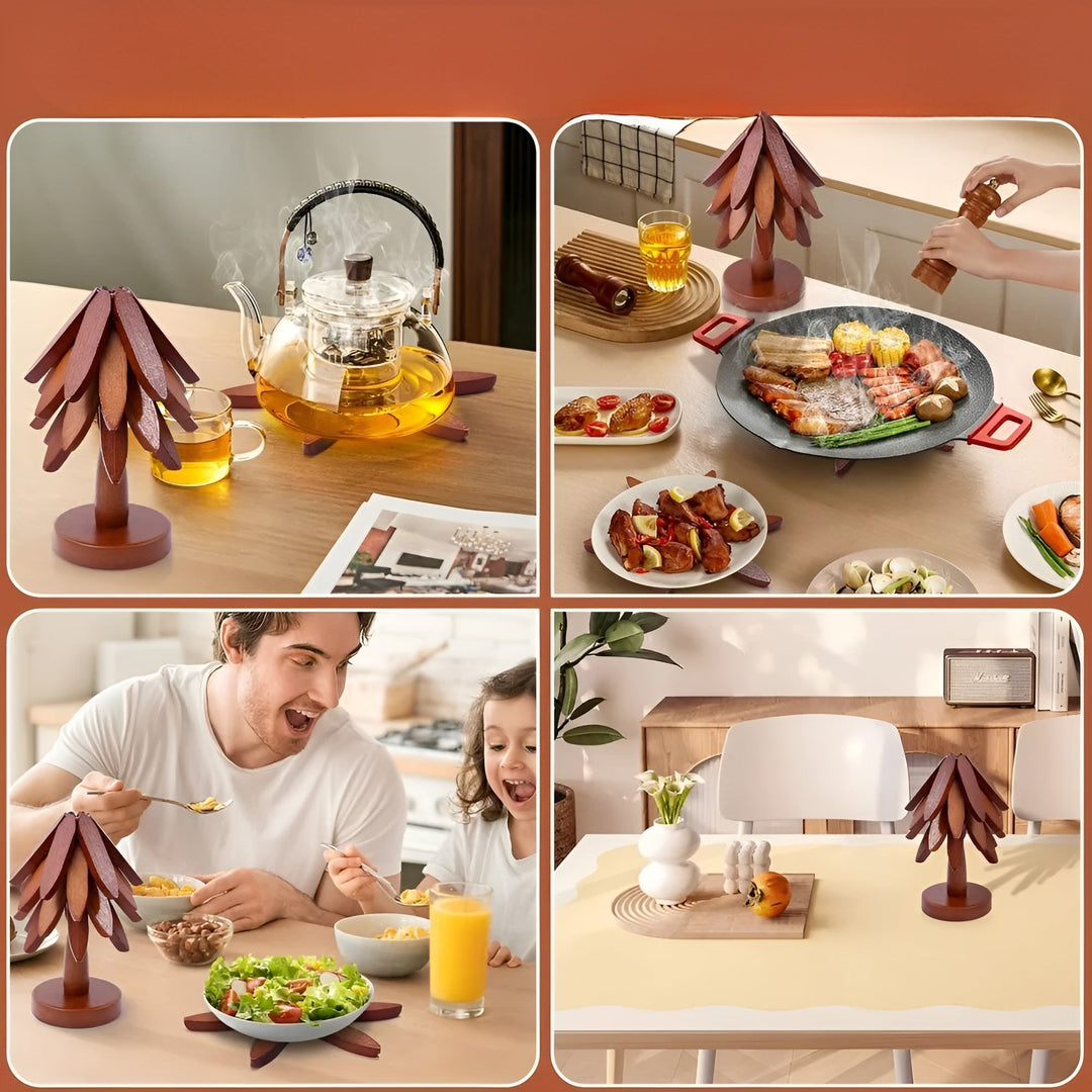 Weihnachtsbaum-Untersetzer faltbar – Dekorativ & Praktisch | Ideal für Getränke & Feiertage | Karnz