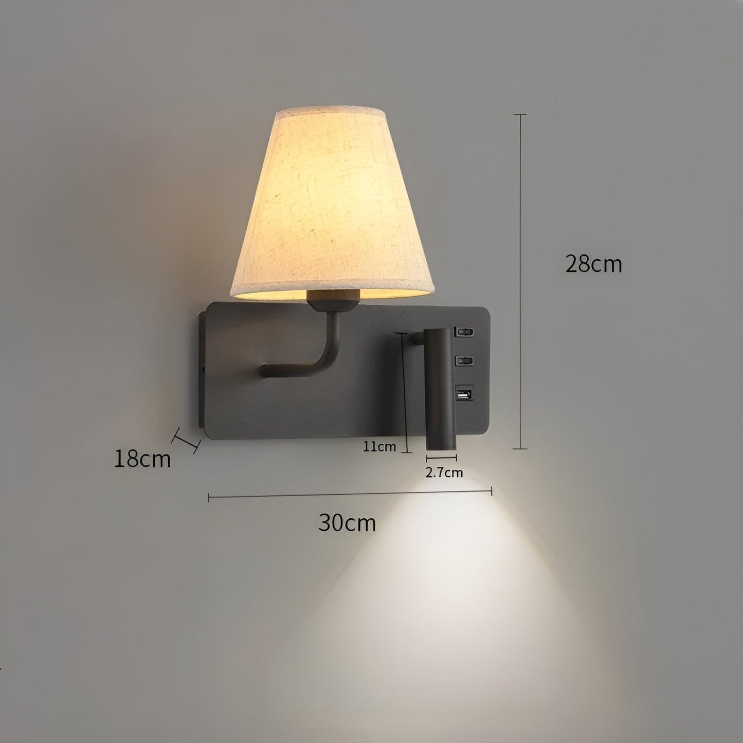 Leselampe mit Kerzenlichteffekt – Warmes, dekoratives Licht | Perfekt für Schlafzimmer und Bett