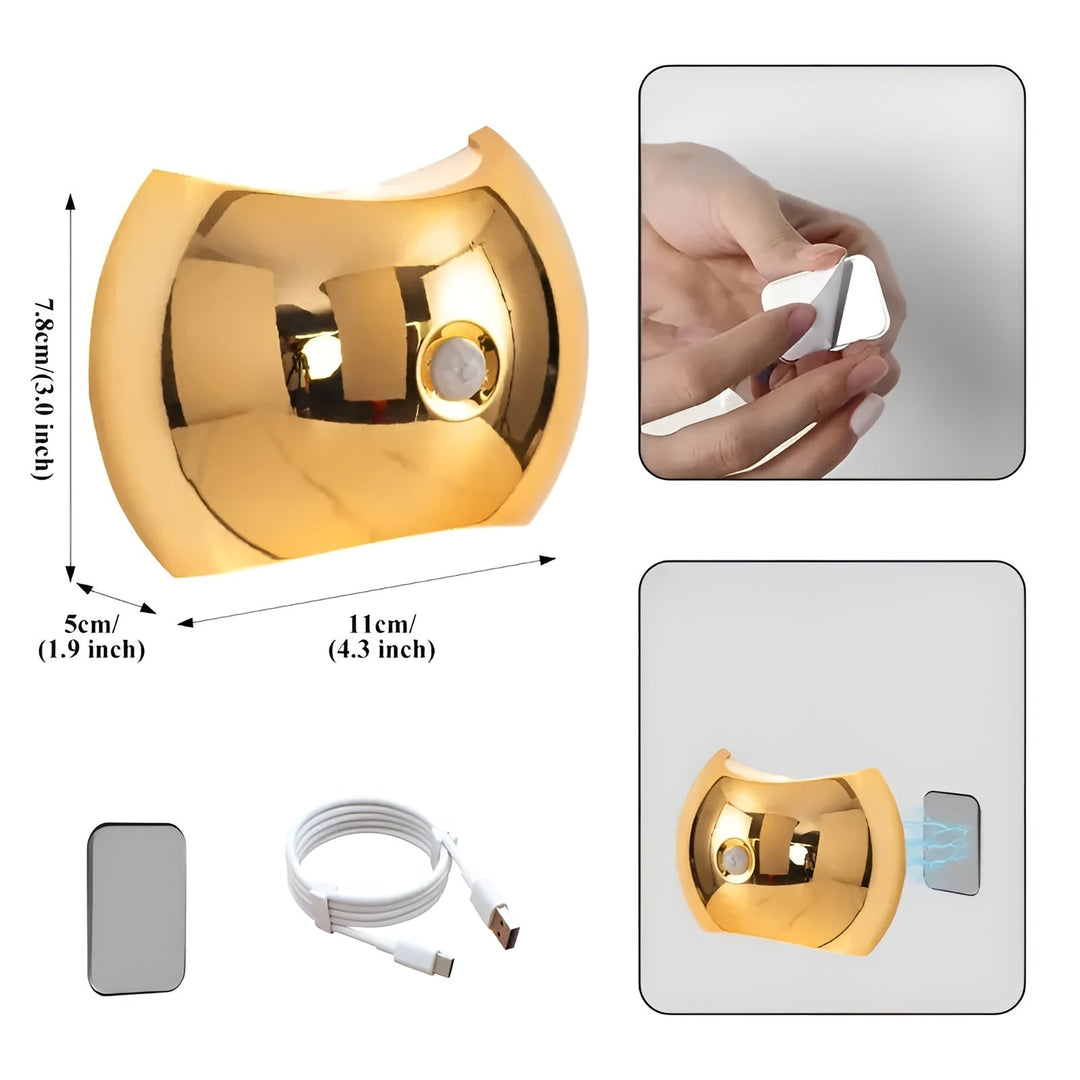 Wandleuchte mit Bewegungsmelder – Dual-LED-Beleuchtung nach oben und unten | Magnetisch & PortaKarnze