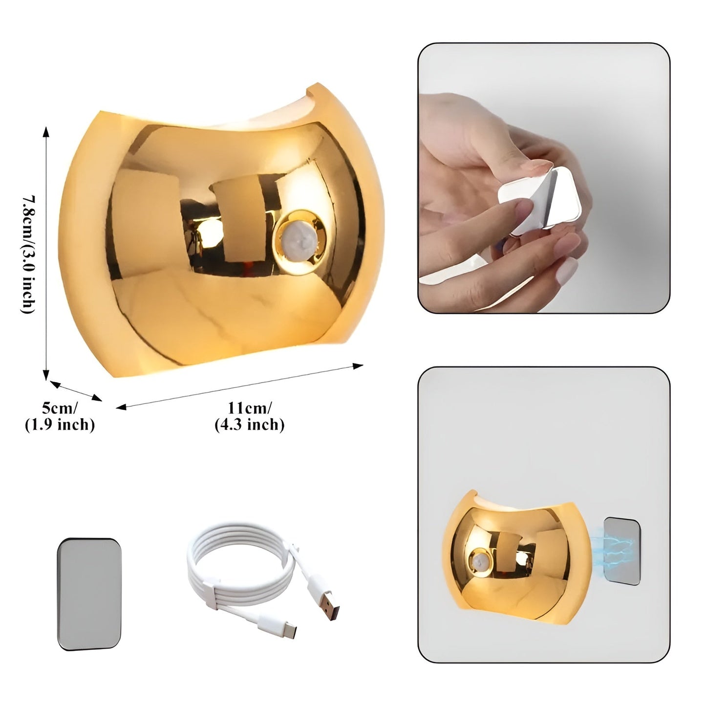 Wandleuchte mit Bewegungsmelder – Dual-LED-Beleuchtung nach oben und unten | Magnetisch & PortaKarnze