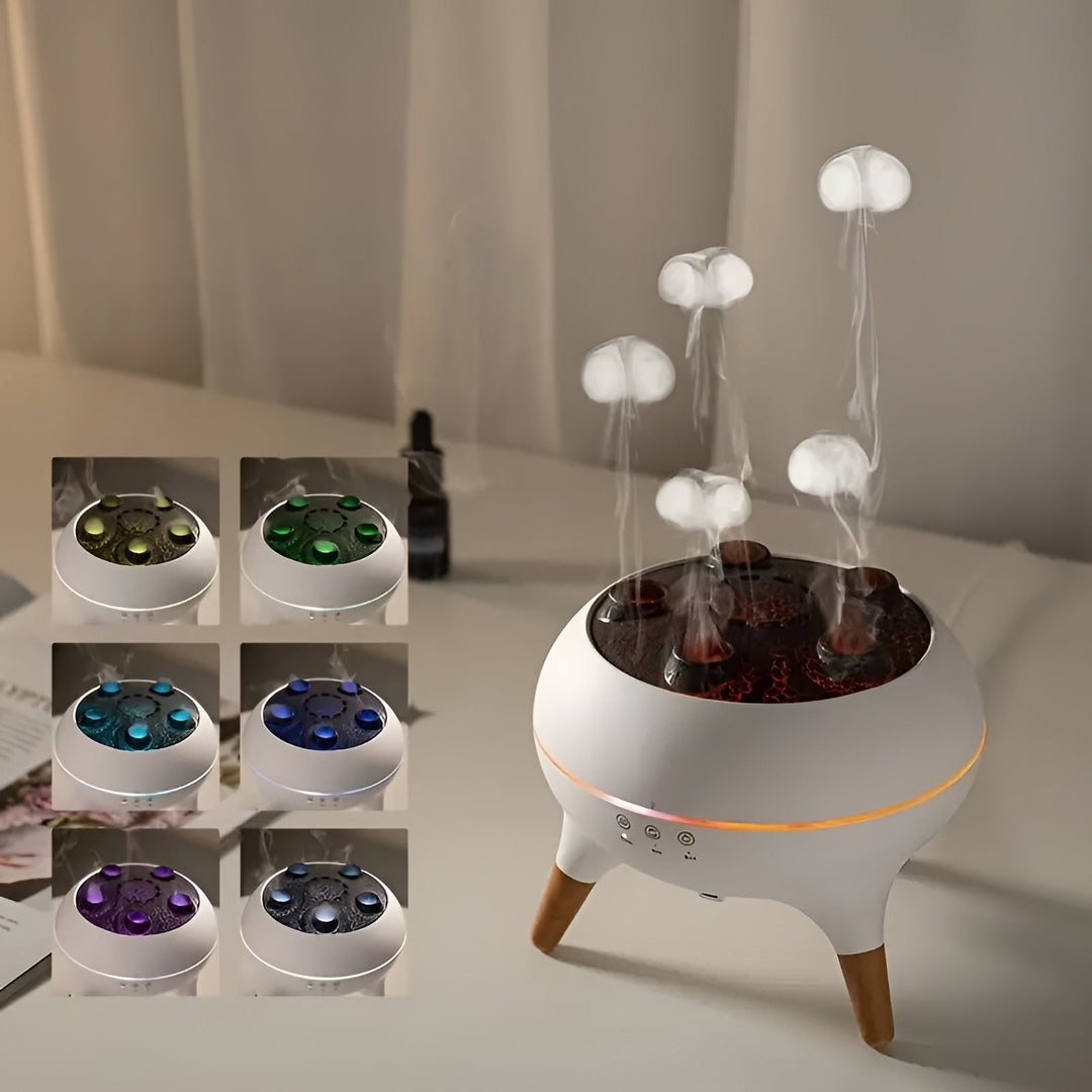Aromadiffusor in Quallenform – Farbwechsel & Fernbedienung | Luftbefeuchter für Zuhause & Büro