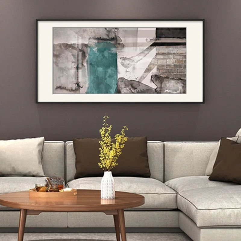 Städtische Abstrakt Grau Grün Große Größen Wandkunst Fine Art Leinwanddruck Bild Für Stadtwohnung Wohnzimmer Esszimmer Home & Office Decor | Karnz