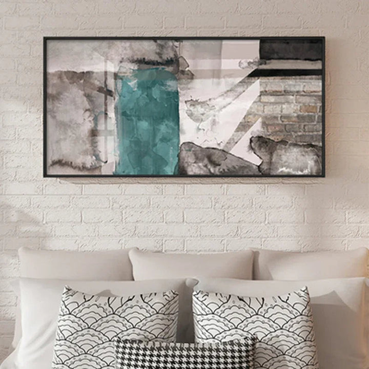 Städtische Abstrakt Grau Grün Große Größen Wandkunst Fine Art Leinwanddruck Bild Für Stadtwohnung Wohnzimmer Esszimmer Home & Office Decor | Karnz