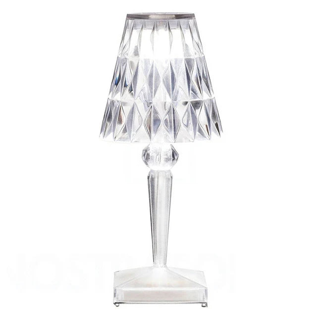 Acryl Kristall Tischlampe – Kunstvolles Design, Dimmbar, Energiesparend, Ideal für Wohnzimmer oder Schlafzimmer | Karnz