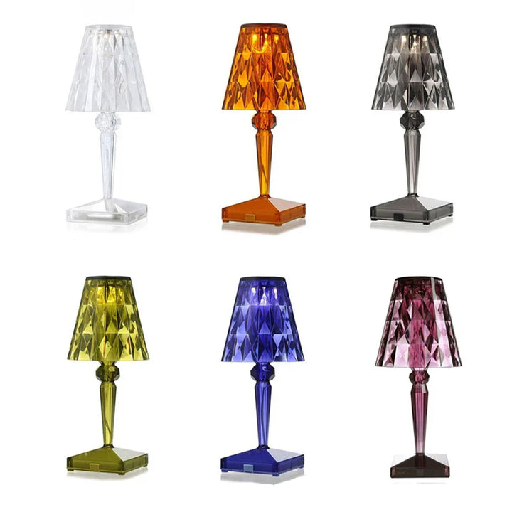 Acryl Kristall Tischlampe – Kunstvolles Design, Dimmbar, Energiesparend, Ideal für Wohnzimmer oder Schlafzimmer | Karnz