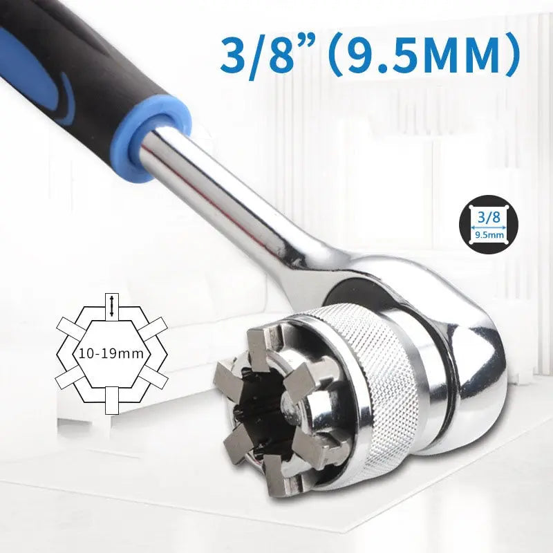 Verstellbarer Steckschlüssel – Universelles Werkzeug 10-19mm für schnelle Reparaturen