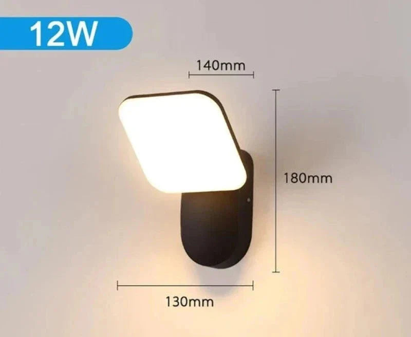 Moderne LED Verandaleuchte mit Bewegungsmelder - Wasserdichte Außenbeleuchtung, energiesparend, ideal für Terrasse und Eingang | Karnz