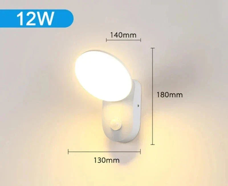 Moderne LED Verandaleuchte mit Bewegungsmelder - Wasserdichte Außenbeleuchtung, energiesparend, ideal für Terrasse und Eingang | Karnz