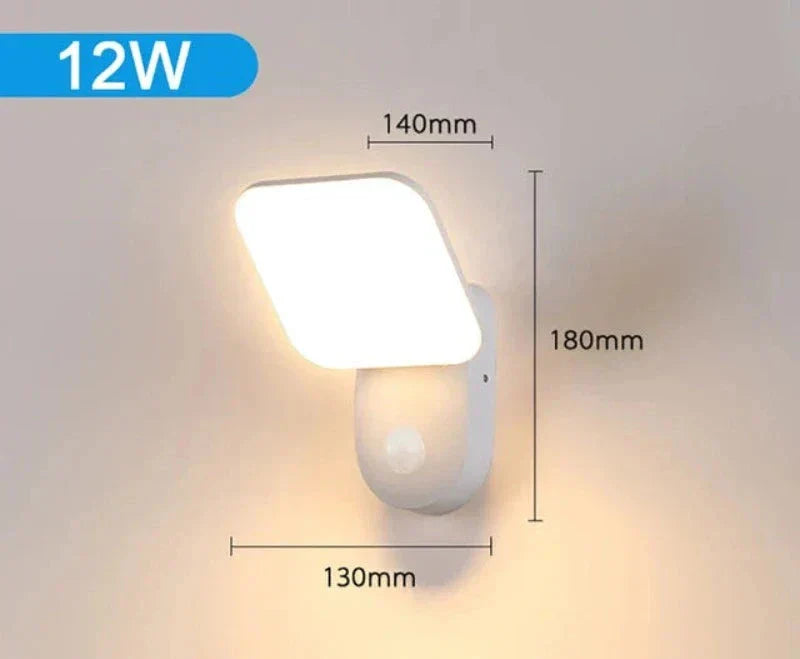 Moderne LED Verandaleuchte mit Bewegungsmelder - Wasserdichte Außenbeleuchtung, energiesparend, ideal für Terrasse und Eingang | Karnz