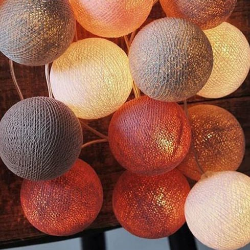 Fröhliche Baumwolle Licht Ball Girlande - LumiBall | Karnz