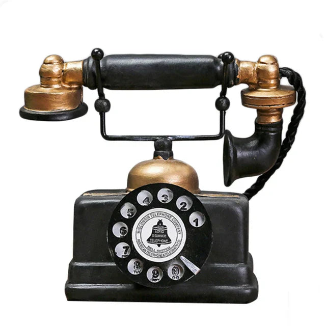 Antike Telefon Dekoration – Nostalgische Retro Tischdekoration für Wohnzimmer und Büro | Karnz