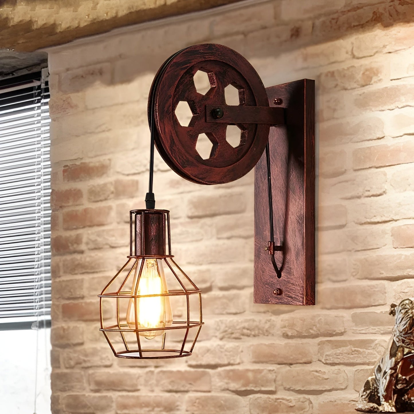 Vintage Industrial LED Wandleuchte - IronGlare | Karnz