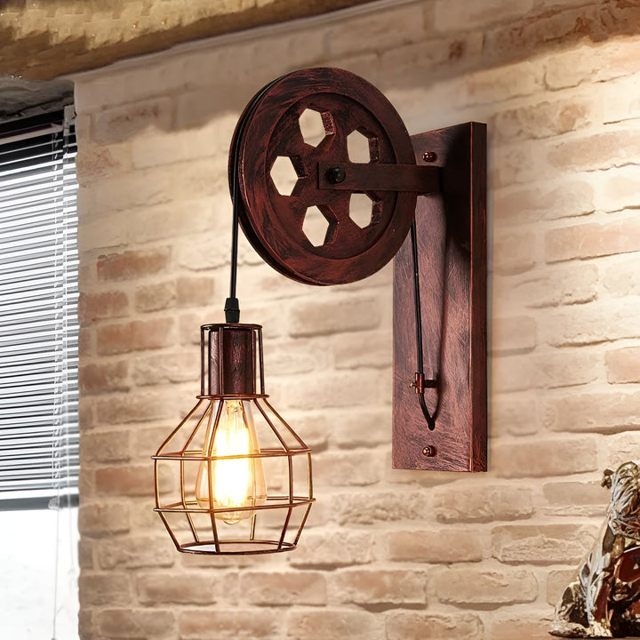 Vintage Industrial LED Wandleuchte - IronGlare | Karnz