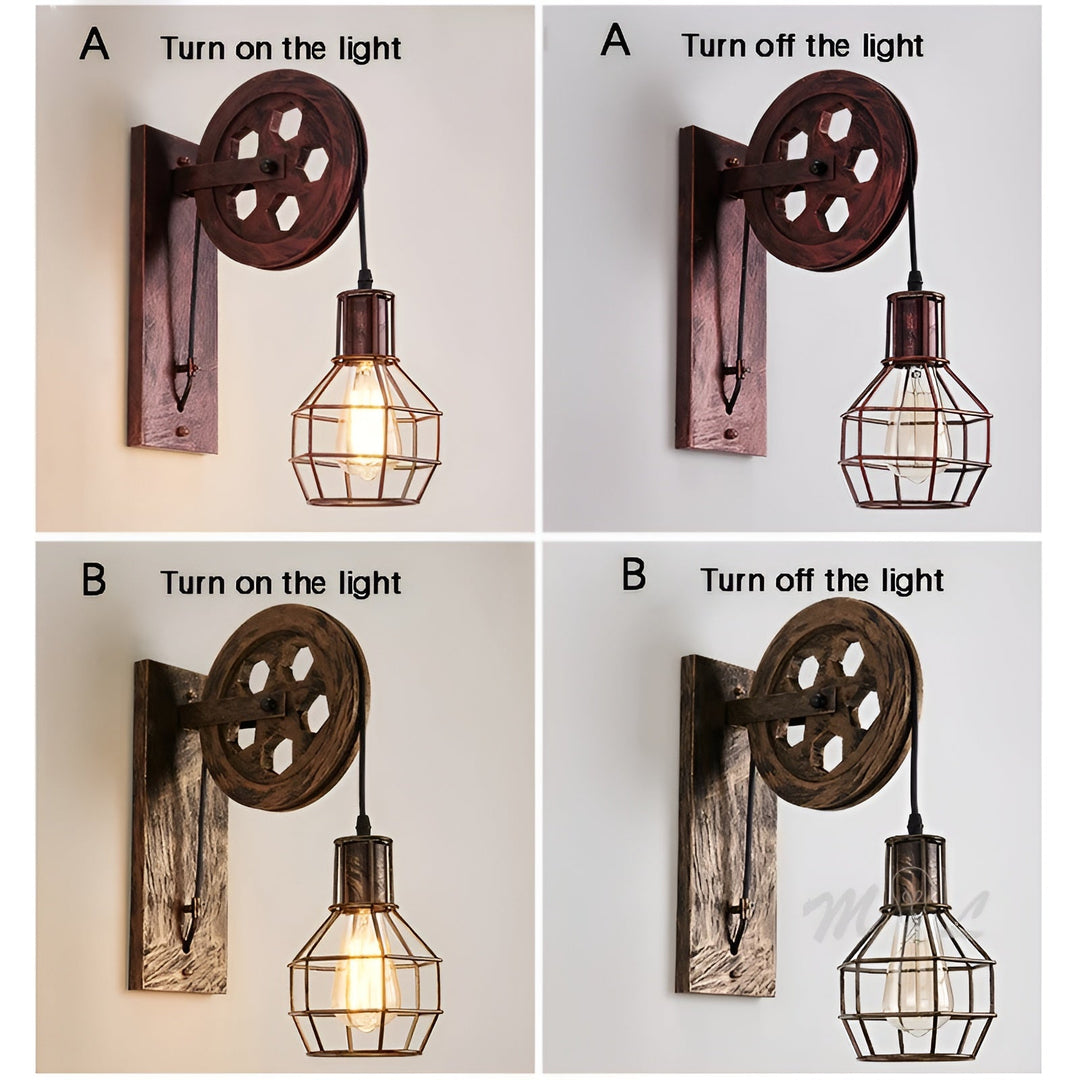 Vintage Industrial LED Wandleuchte - IronGlare | Karnz