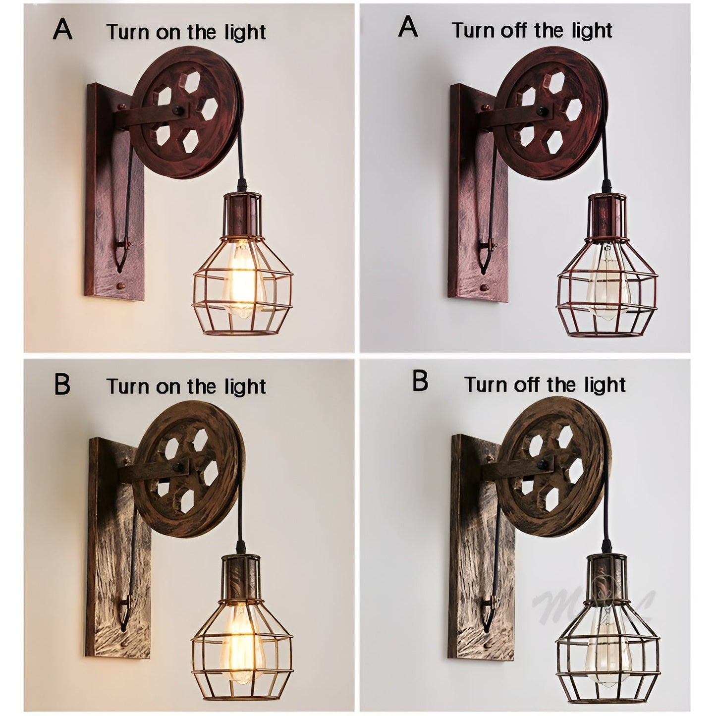Vintage Industrial LED Wandleuchte - IronGlare | Karnz
