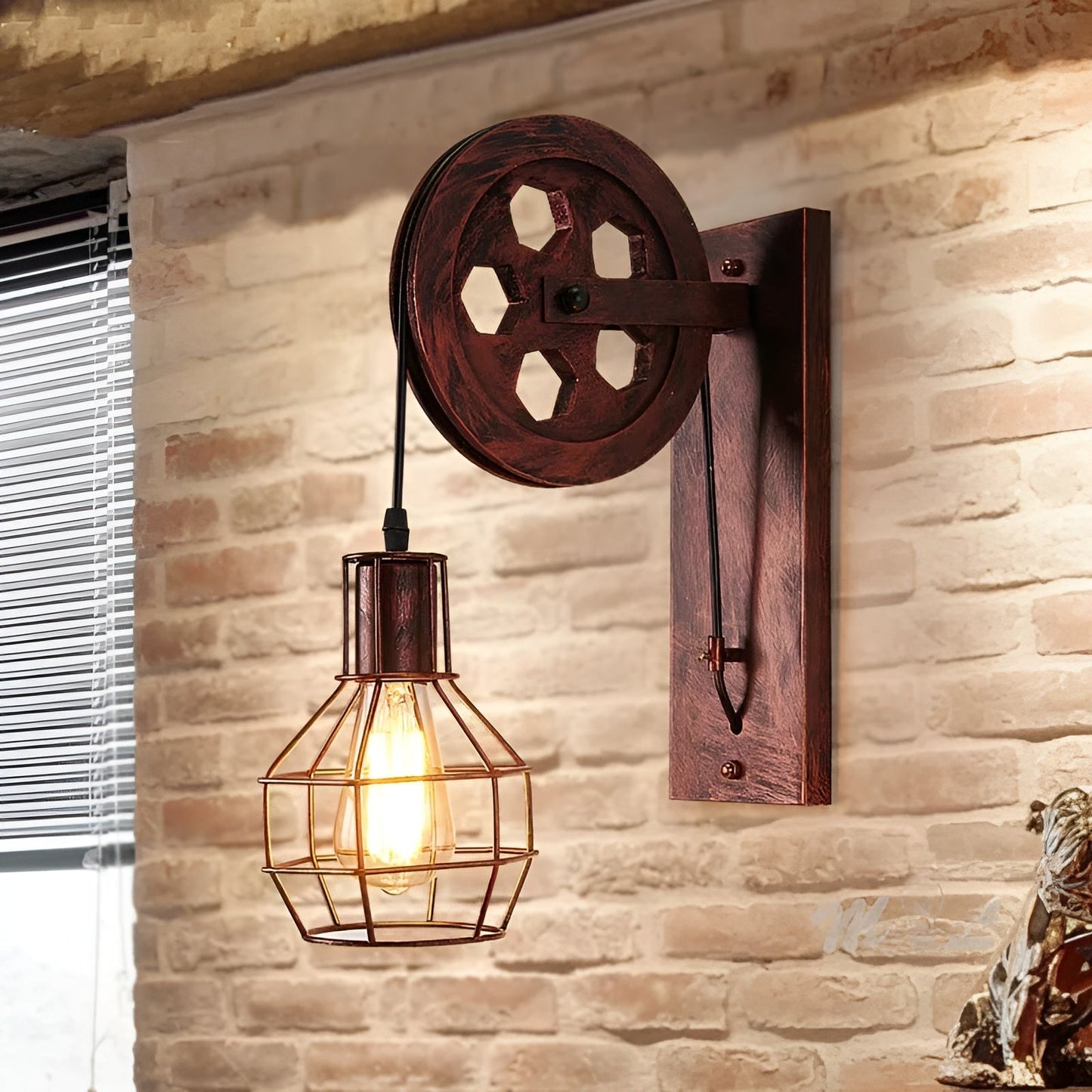 Vintage Industrial LED Wandleuchte - IronGlare | Karnz