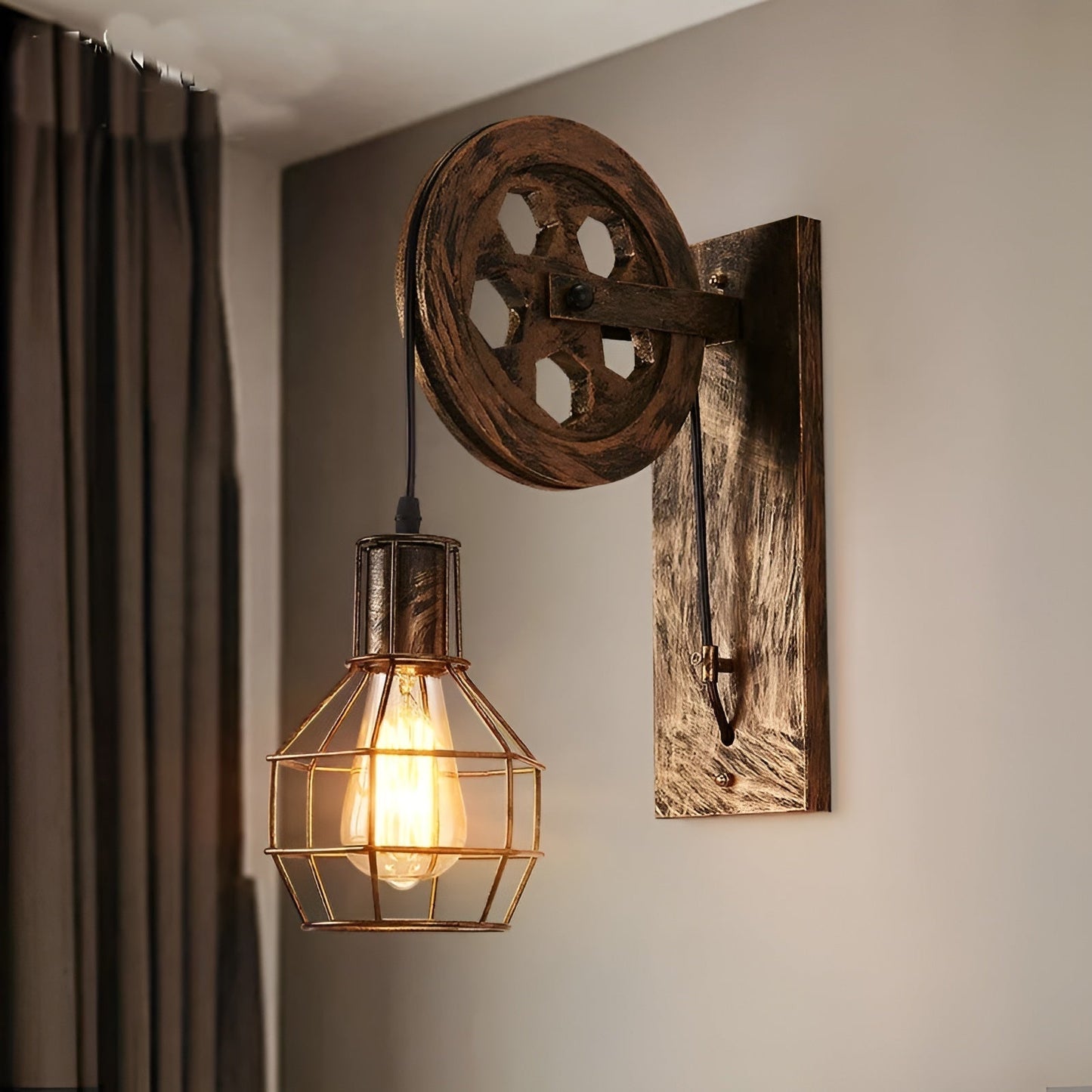 Vintage Industrial LED Wandleuchte - IronGlare | Karnz