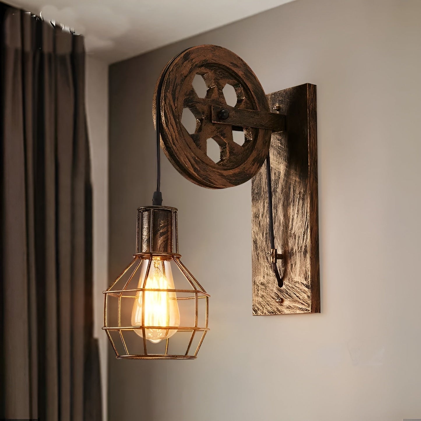 Vintage Industrial LED Wandleuchte - IronGlare | Karnz