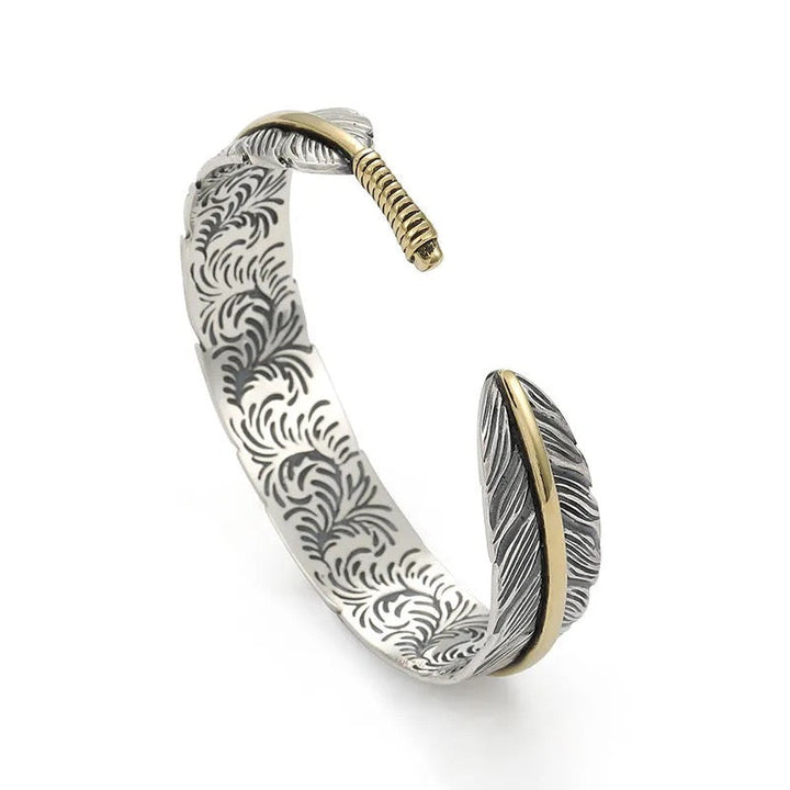 Vogel | Vintage-inspiriertes Federarmband im Edgy Punk-Look
