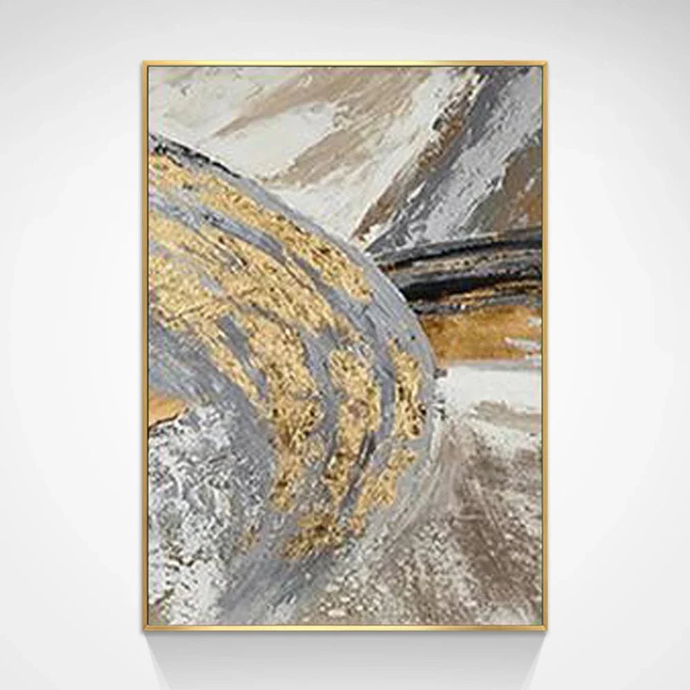 Vintage Golden Beige Abstract Wandkunst Fine Art Leinwanddrucke Poster Bilder für modernes Wohnzimmer Schlafzimmer Licht Luxus Wohnkultur