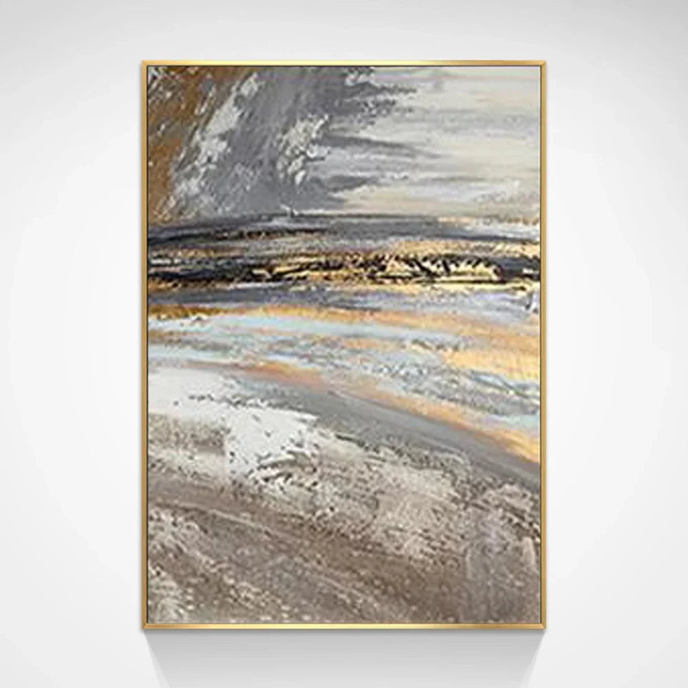 Vintage Golden Beige Abstract Wandkunst Fine Art Leinwanddrucke Poster Bilder für modernes Wohnzimmer Schlafzimmer Licht Luxus Wohnkultur