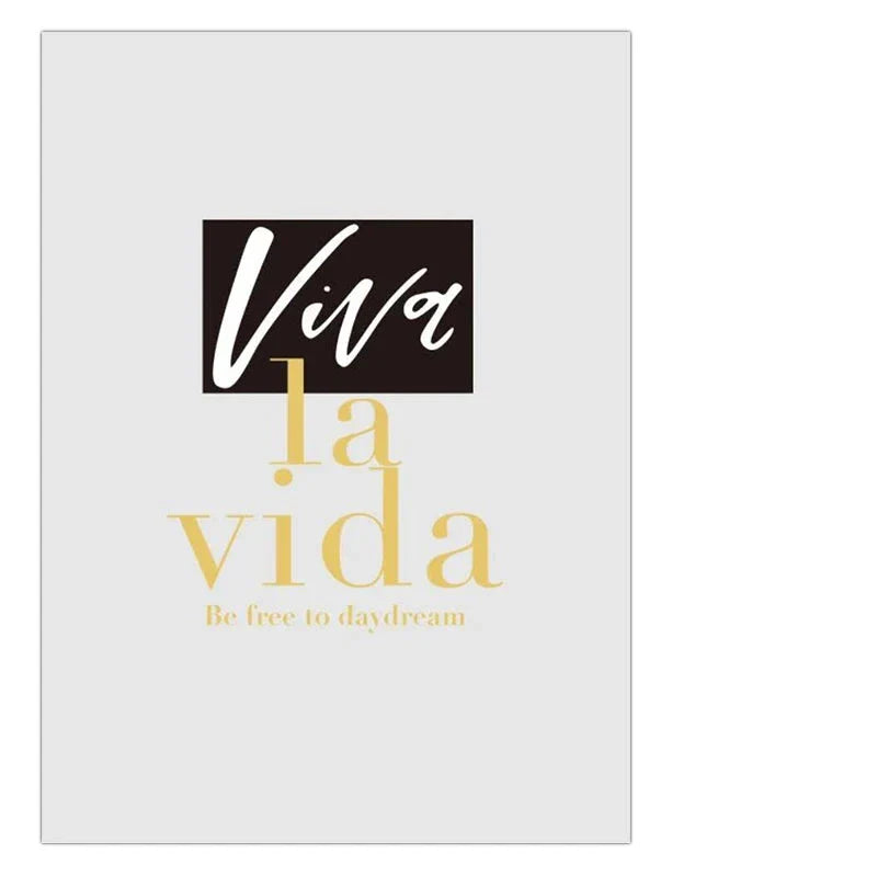 Viva La Vida Minimalistisch Feder Mode Lebensstil Zitat Wandkunst Feine Kunst Leinwanddrucke Bilder Für Wohnzimmer Inspirierende nordische Wohnkultur