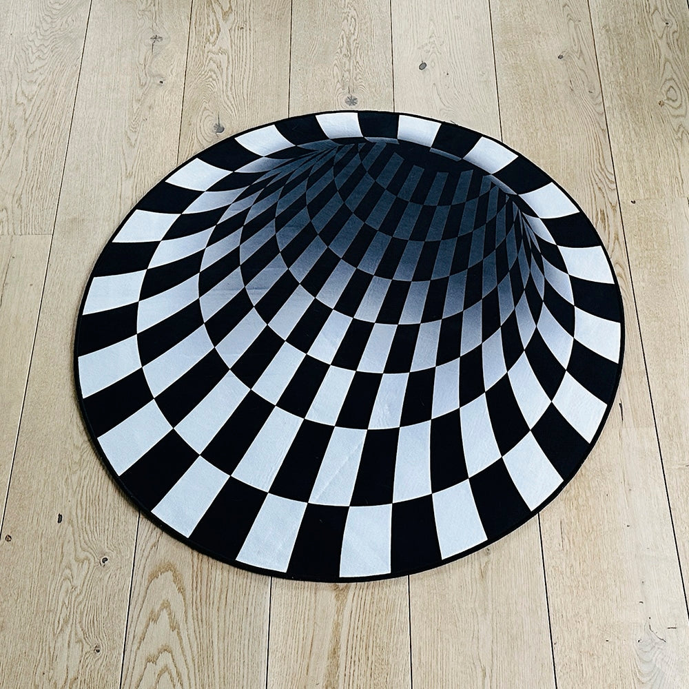 Runder Vortex 3D-Illusionsteppich - 100 cm - rutschfest | Karnz