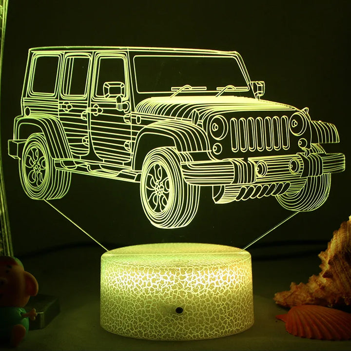 LED Nachtlicht - 3D Illusionslampe für das Kinderzimmer, USB-Ladung | Karnz