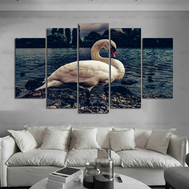 5 Panels "Bunte Tierdruck"-Wandkunst Modulare Bilder Poster
