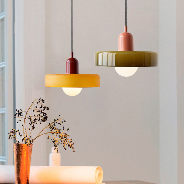 Bunte Bauhaus-Stil Pendelleuchte - StiloGlas | Karnz