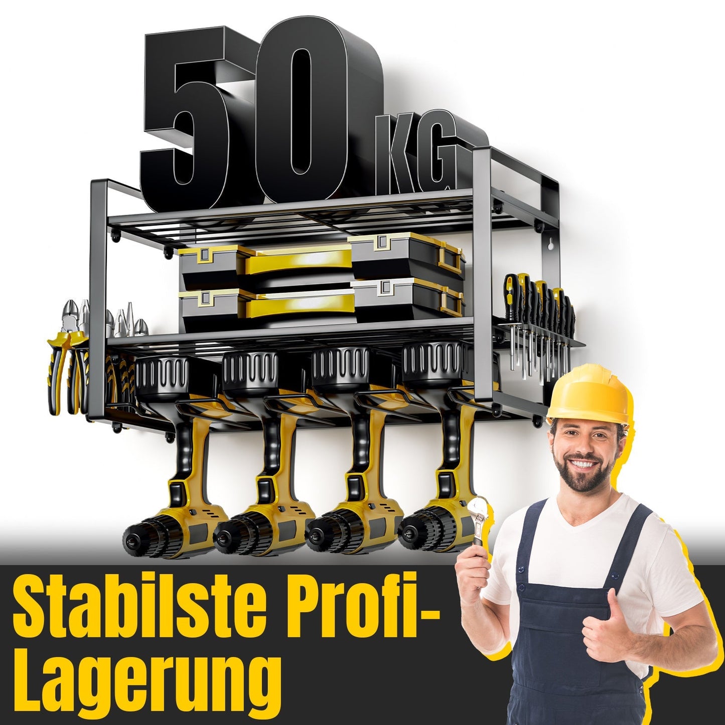 Werkzeughalter Wandhalterung 50kg Tragen | Karnz