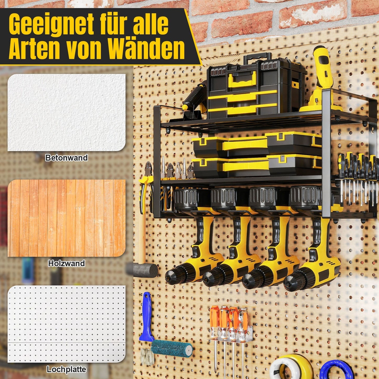 Werkzeughalter Wandhalterung 50kg Tragen | Karnz