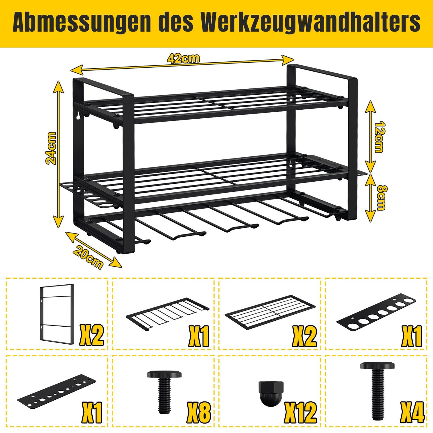 Werkzeughalter Wandhalterung 50kg Tragen | Karnz