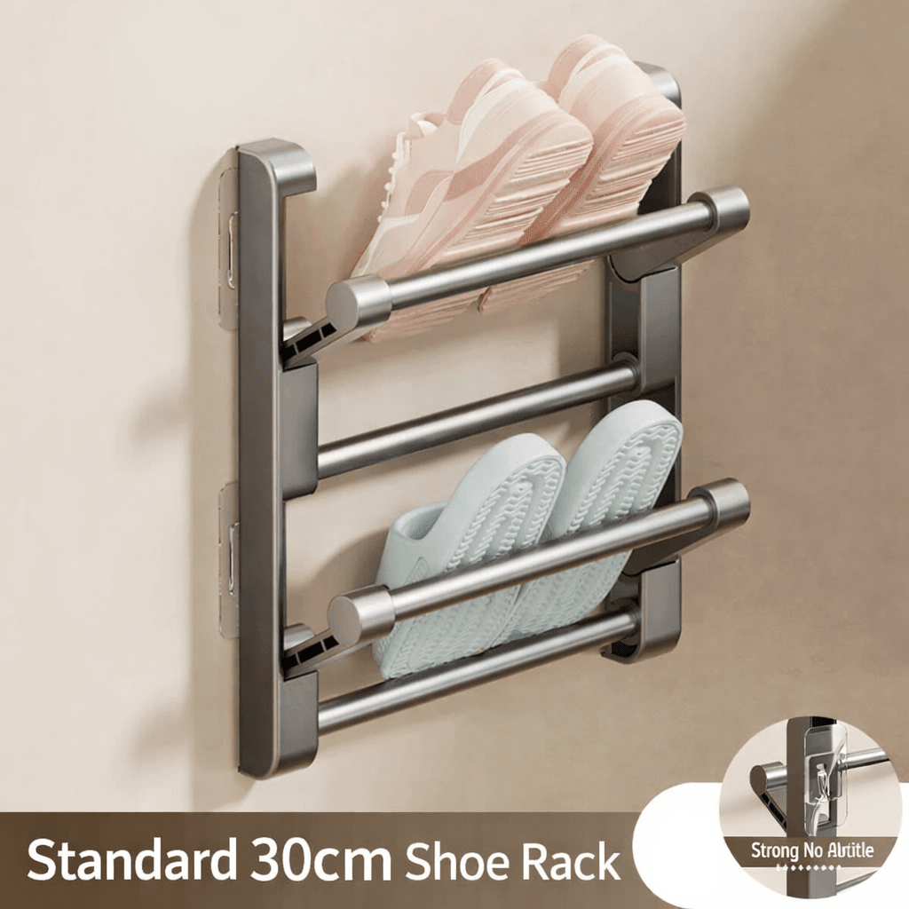 Wandmontiertes Schuhregal mit Drainagesystem | Karnz
