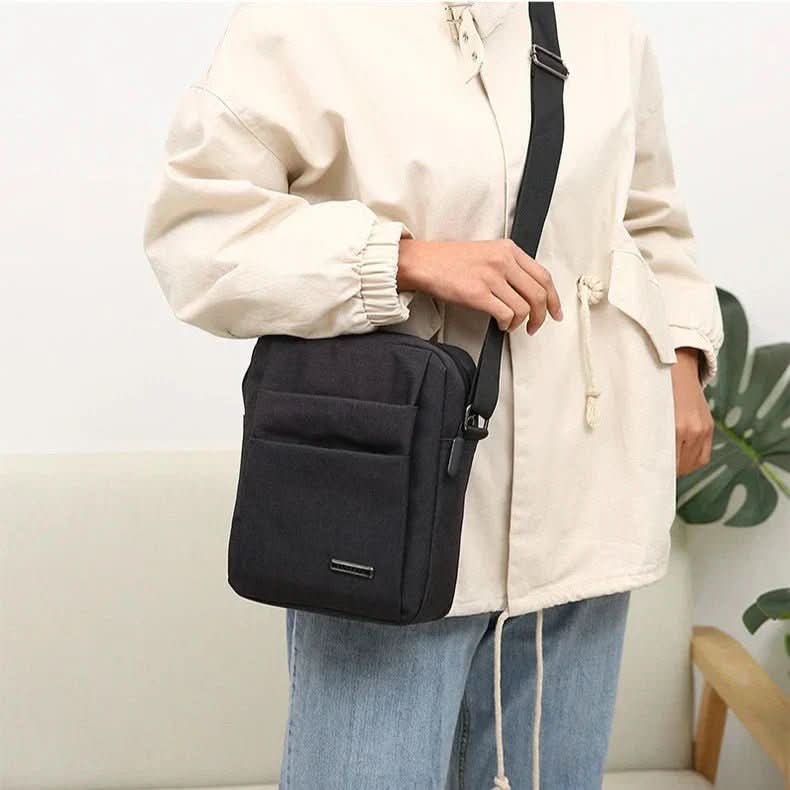 Wasserdichte Herren-Schultertasche mit Diebstahlschutz