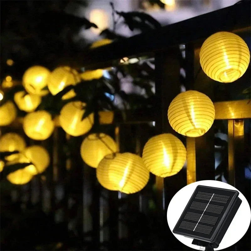 Solar Lantern Lichterkette für den Außenbereich – Bunte Laternen für Garten- und Terrassenbeleuchtung | Karnz