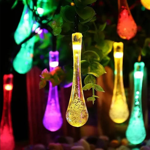 Solarbetriebene Tautropfen-Lichterkette für den Garten, wasserdichtes LED-Dekorationslicht für Außenbereiche | Karnz