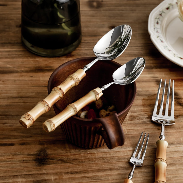 BambooElegance – Luxus Besteckset mit Bambusakzenten | Karnz