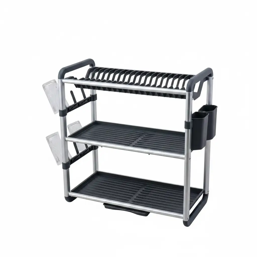 3-stöckiger Geschirrtrockner aus Aluminium | Karnz