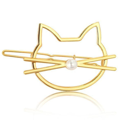 Whiskered Cat Perlenhaarnadel | Karnz