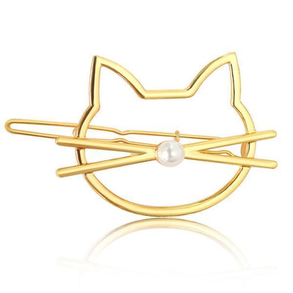 Whiskered Cat Perlenhaarnadel | Karnz